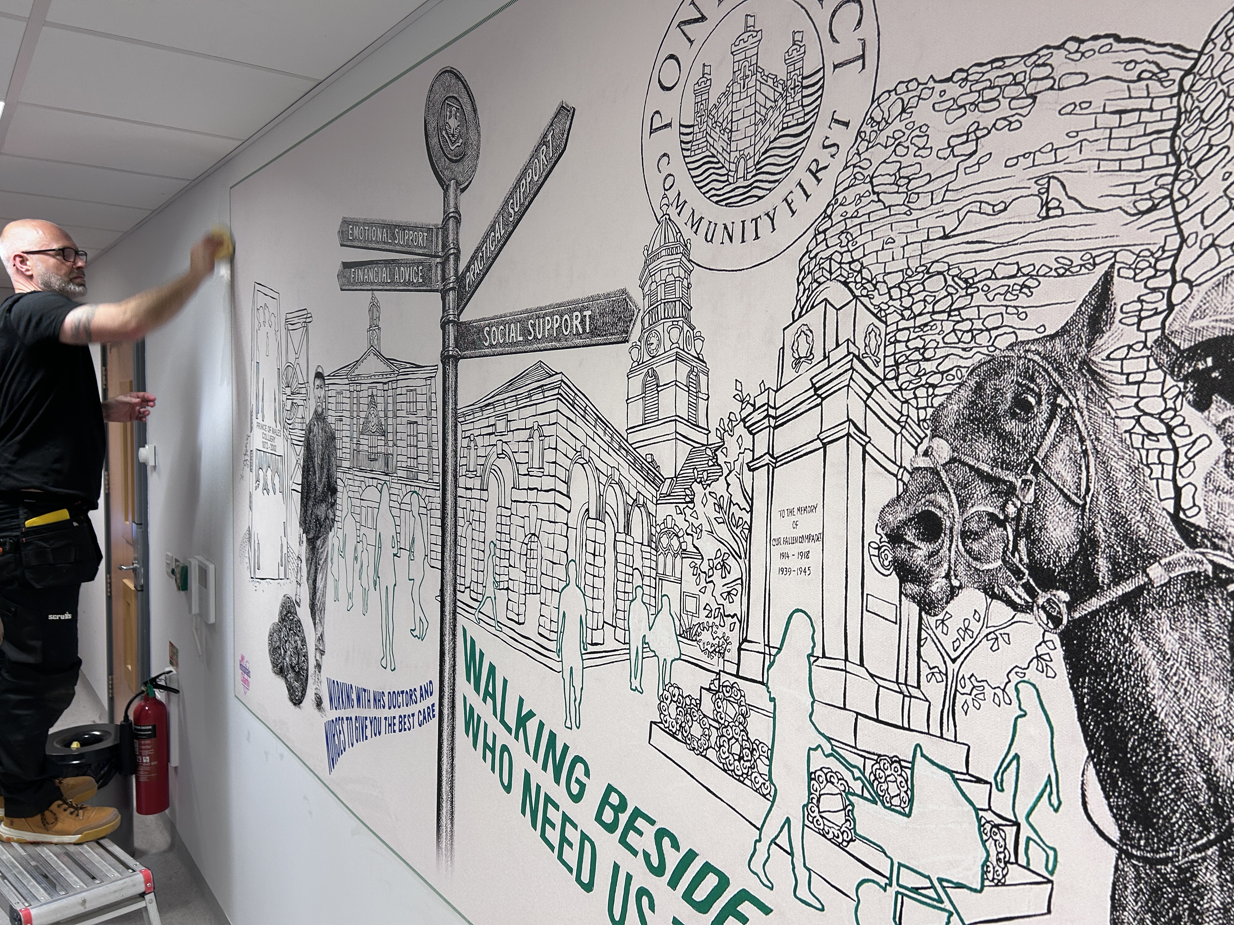Bespoke printed mural installation