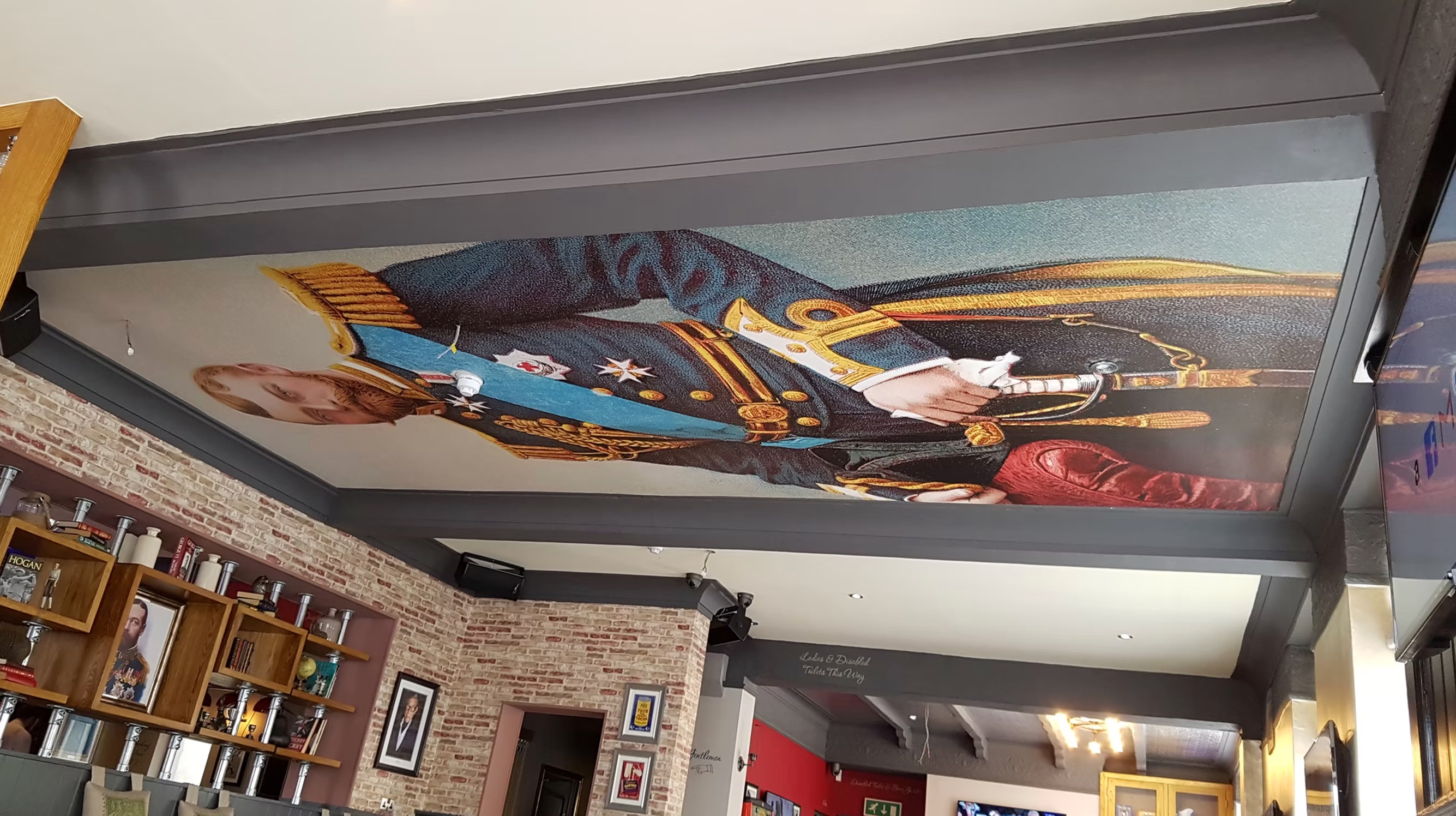 Military ceiling portrait mural