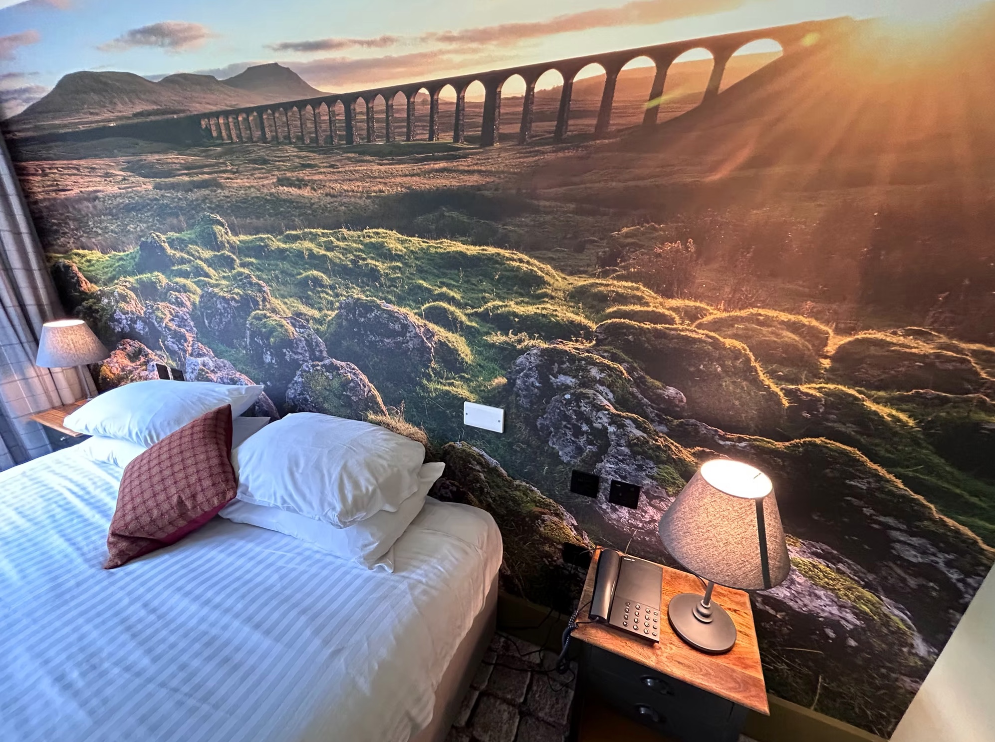 Ribblehead Viaduct hotel room mural