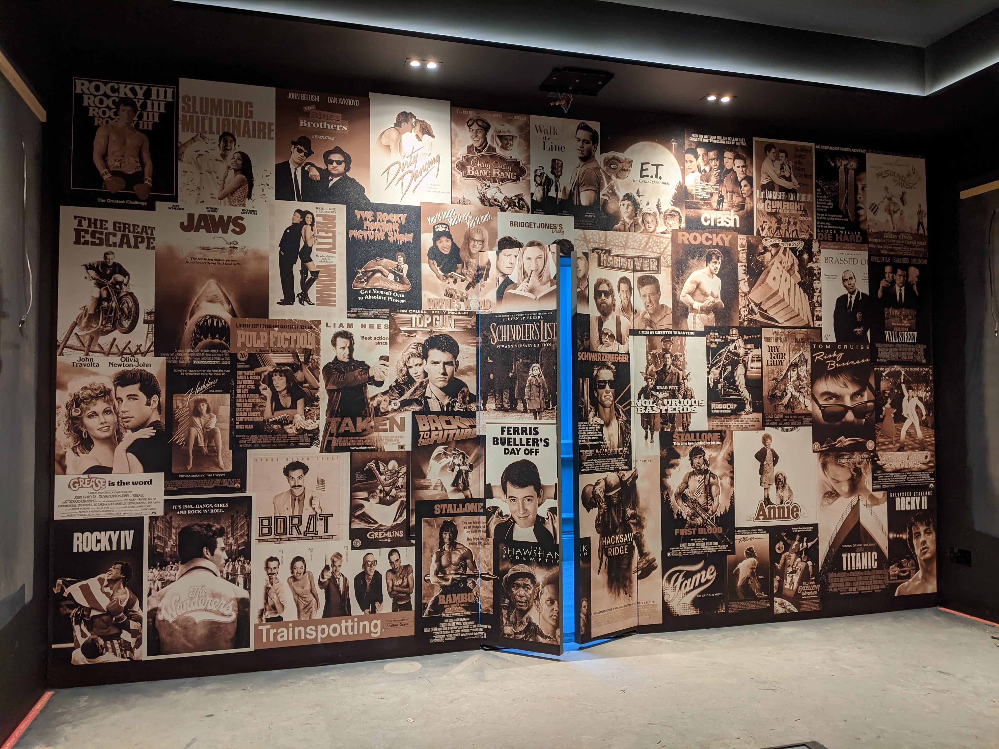 Movie poster wall residential