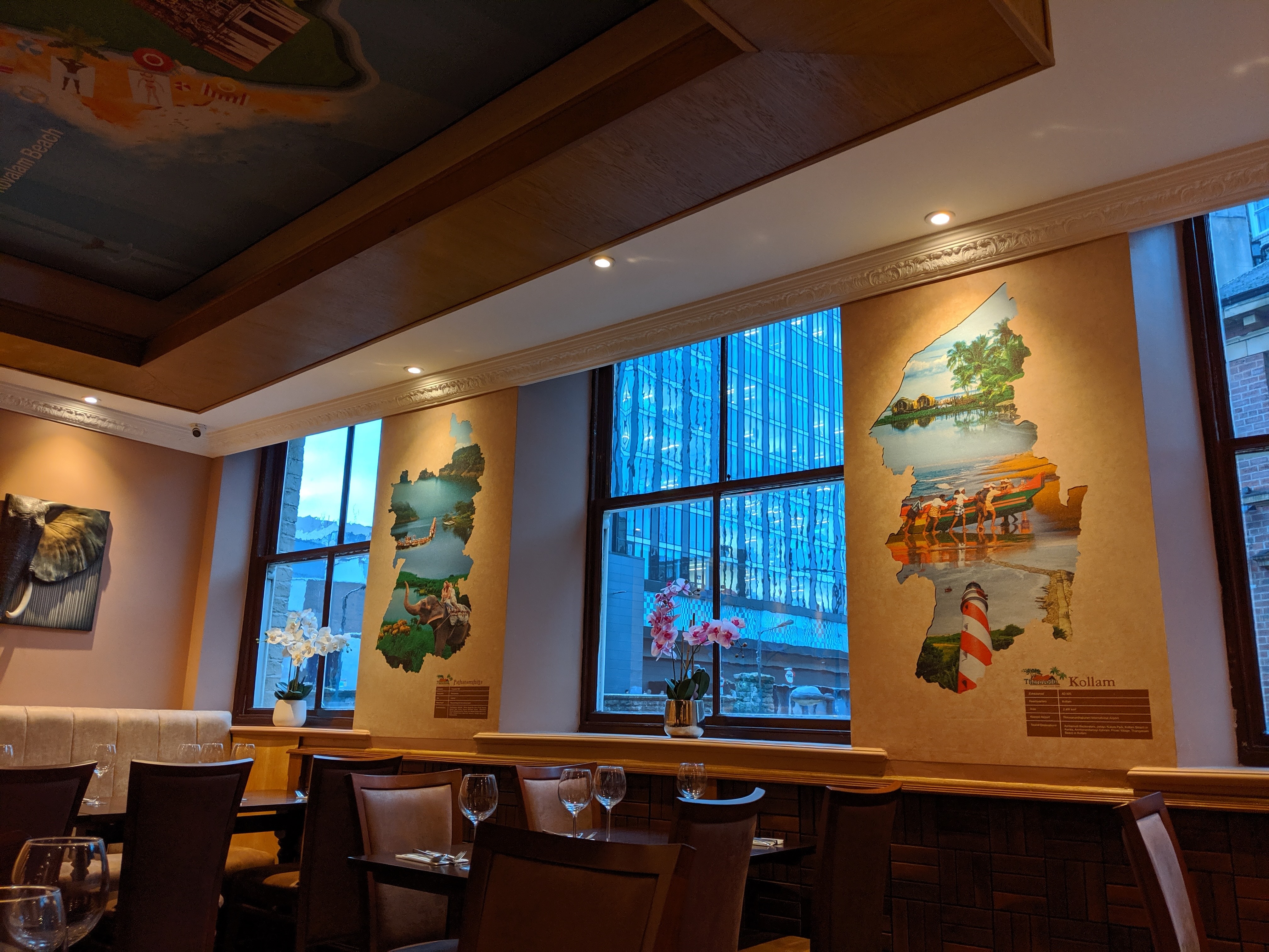 Kerala regions wall mural Indian restaurant