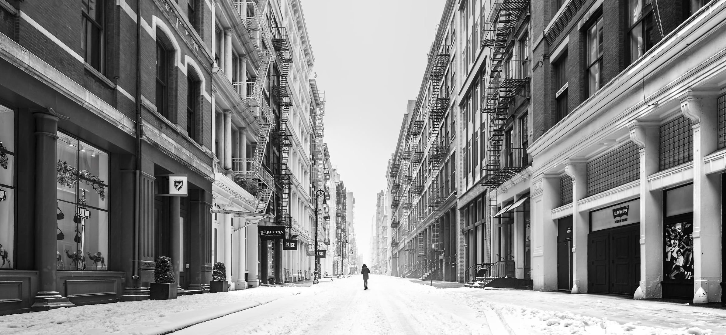 New York SoHo snow, Vast Photos